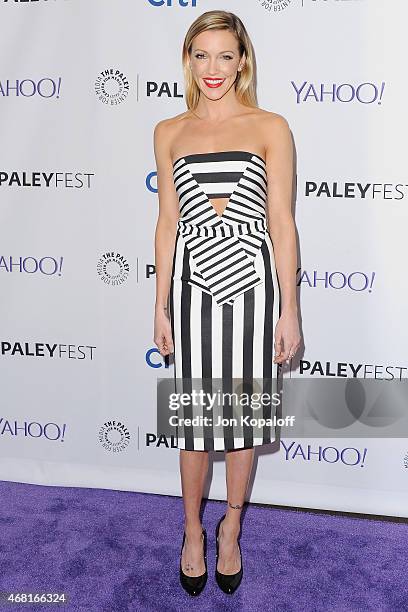 Actress Katie Cassidy arrives at The Paley Center For Media's 32nd Annual PALEYFEST LA - "Arrow" And "The Flash" at Dolby Theatre on March 14, 2015...