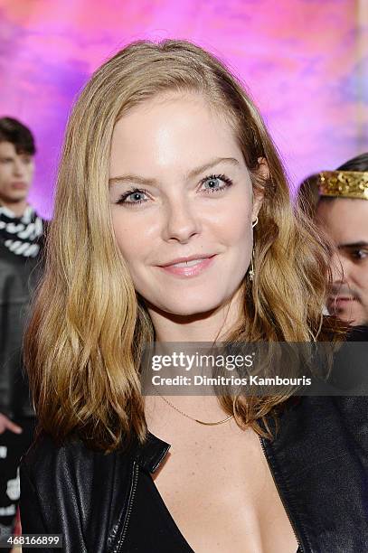 Model Jessica Perez attends the Brian Lichtenberg fashion show at The Hub at The Hudson Hotel on February 9, 2014 in New York City.