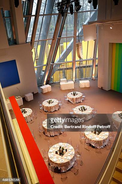 Internal View of 'Les Clefs d'Une Passion' Exhibition Preview Diner at Fondation Louis Vuitton on March 29, 2015 in Paris, France.