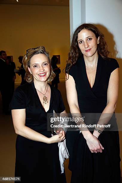 Delphine and Elodie Berthelot attend 'Les Clefs d'Une Passion' Exhibition Preview Diner at Fondation Louis Vuitton on March 29, 2015 in Paris, France.