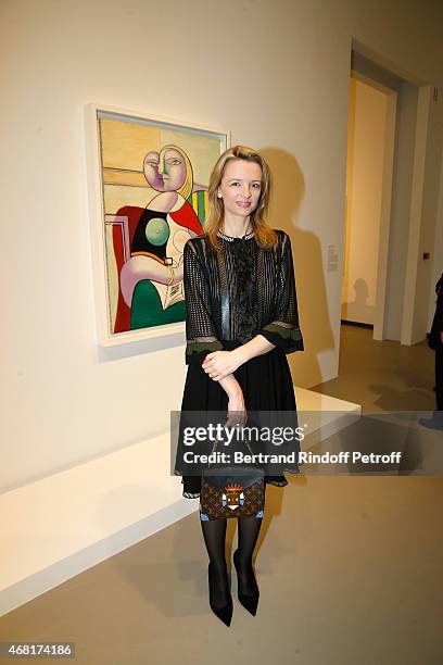 Delphine Arnault attends 'Les Clefs d'Une Passion' Exhibition Preview at Fondation Louis Vuitton on March 29, 2015 in Paris, France.