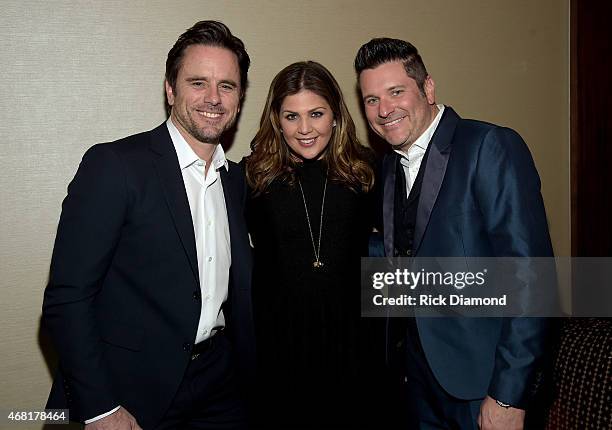 Charles Esten, Lady Antebellum's Hillary Scott, and Rascal Flatts' Jay DeMarcus attend the T.J. Martell Foundation's 7th Annual Nashville Honors Gala...