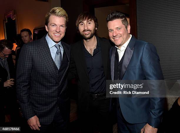 Rascal Flatts' Joe Don Rooney, Lady Antebellum's Dave Haywood, and Rascal Flatts' Jay DeMarcus attend the T.J. Martell Foundation's 7th Annual...