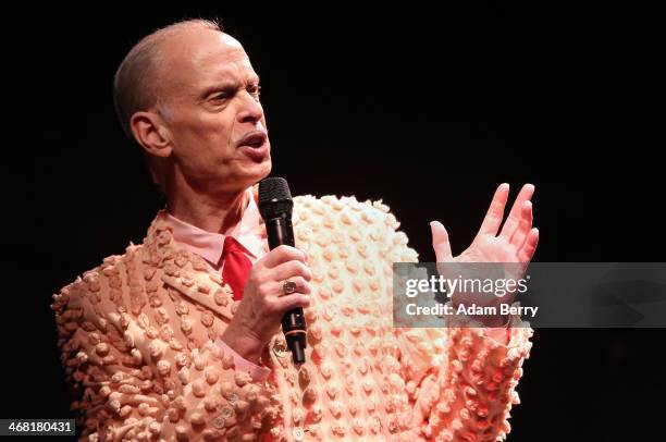 American film director and screenwriter John Waters performs his one-man show 'This Filthy World' at the Volksbuehne on February 9, 2014 in Berlin,...