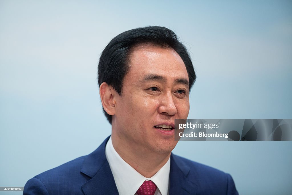 Evergrande Real Estate Group Ltd. Chairman And Billionaire Hui Ka Yan Attends Earnings News Conference