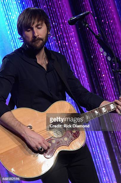 Dave Haywood of Lady Antebellum performs at the T.J. Martell Foundation's 7th Annual Nashville Honors Gala at Omni Hotel Downtown on March 30, 2015...