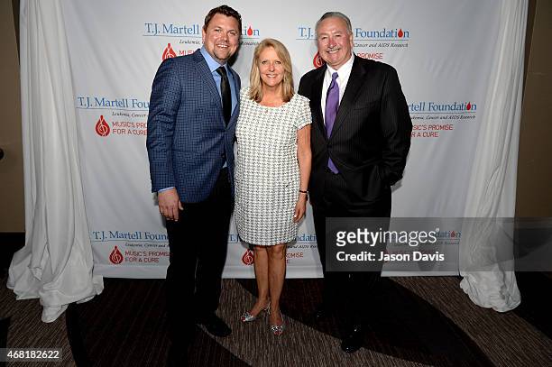 Pictured are : Storme Warren, T.J. Martell's Tinti Moffat, and Robin Treadway at the T.J. Martell Foundation's 7th Annual Nashville Honors Gala at...