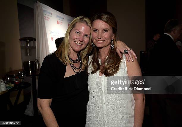 Regina Stuve and Rev. Becca Stevens attend at the T.J. Martell Foundation's 7th Annual Nashville Honors Gala at Omni Hotel Downtown on March 30, 2015...