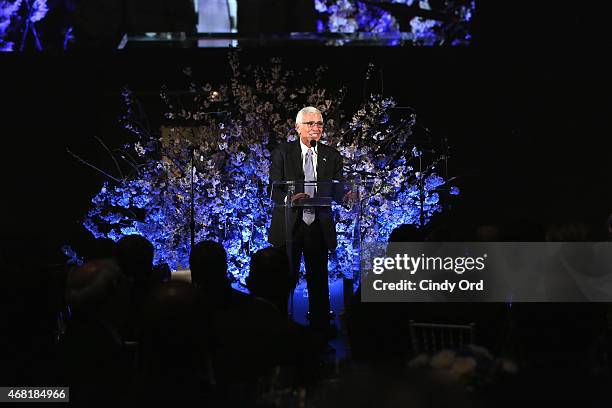 Board Member and Executive Committee Member of Autism Speaks, Mel Karmazin attends the Autism Speaks Tip-off For A Cure 2015 on March 30, 2015 in New...