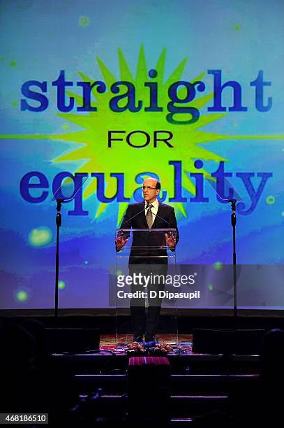 Jorge Mesquita speaks onstage at the 7th Annual PFLAG National Straight For Equality Awards Gala at The New York Marriott Marquis on March 30, 2015...