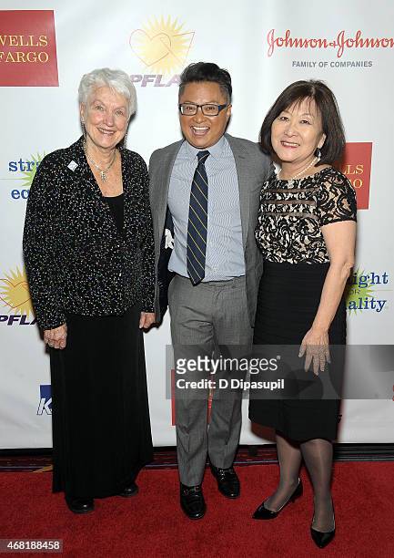 National PFLAG President Jean Hodges, actor Alec Mapa and author Marsha Aizumi attend the 7th Annual PFLAG National Straight For Equality Awards Gala...