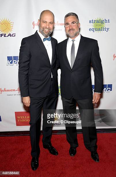 President of West Elm Jim Brett and Ed Gray attend the 7th Annual PFLAG National Straight For Equality Awards Gala at The New York Marriott Marquis...