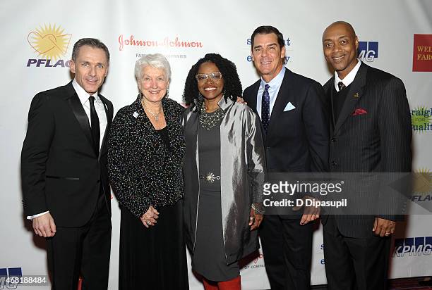 National Executive Director Jody M. Huckaby, National PFLAG President Jean Hodges and MLB Ambassador for Inclusion Billy Bean attend the 7th Annual...
