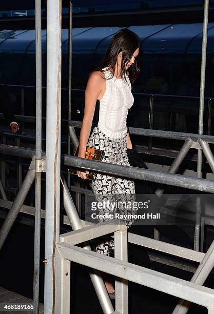 Model Kendall Jenner is seen Chanel Party on Yacht at Chelsea Pieron March 30, 2015 in New York City.