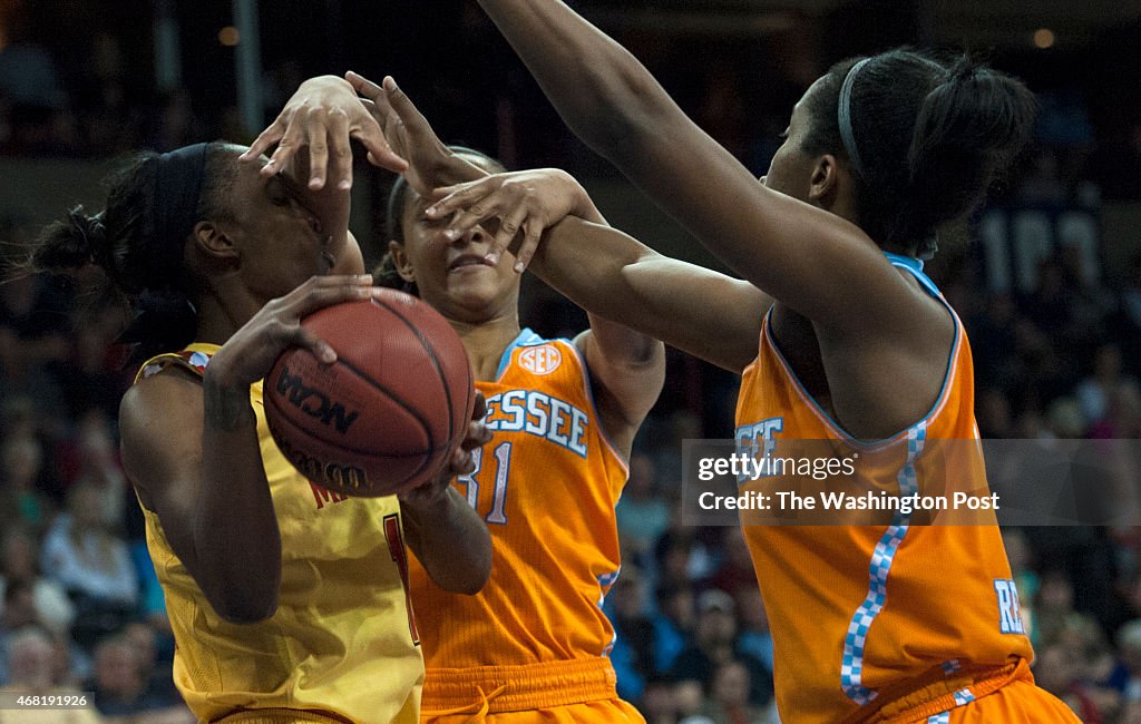 Maryland vs Tennessee in the Elite Eight of the 2015 NCAA women's tournament