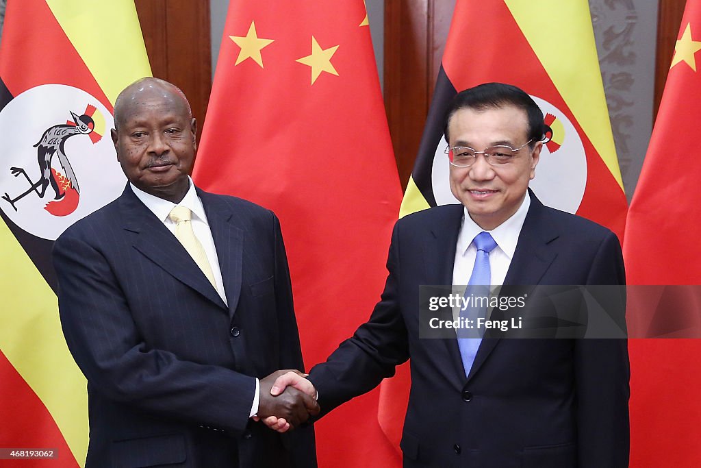 Premier Li Keqiang Meets Visiting Uganda's President Yoweri Kaguta Museveni