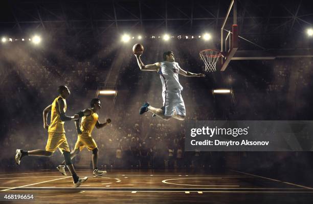basketball game - basketbal teamsport stockfoto's en -beelden