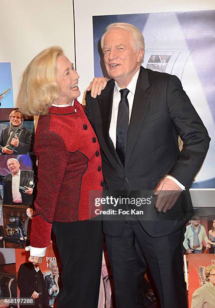 Brigitte Fossey and Andre Dussolier attend the 'Henri Langlois' : 10th Award Ceremony At Unesco In Paris on March 30, 2015 in Paris, France.