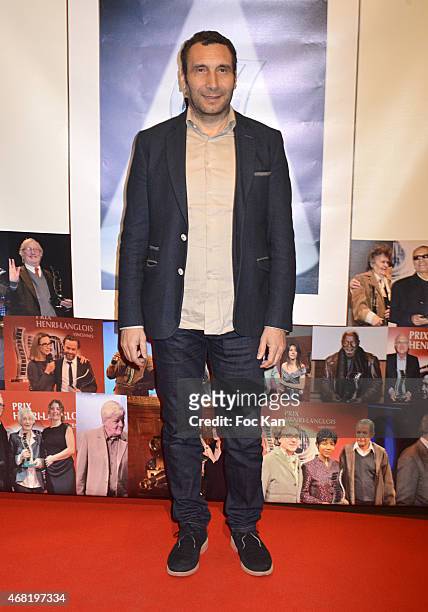 Zinedine Soualem attends the 'Henri Langlois' : 10th Award Ceremony At Unesco In Paris on March 30, 2015 in Paris, France.