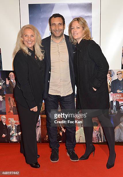Martine Vidal, Zinedine Soualem and Caroline Faindt attend the 'Henri Langlois' : 10th Award Ceremony At Unesco In Paris on March 30, 2015 in Paris,...