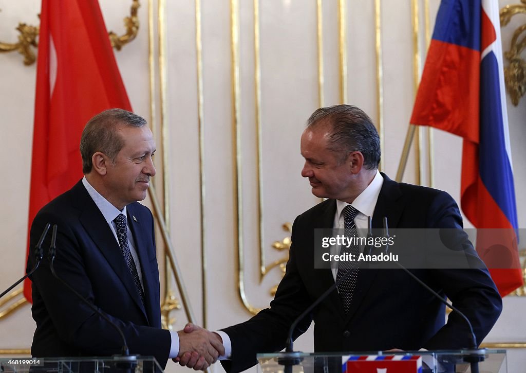 Turkish President Recep Tayyip Erdogan visits Slovakia