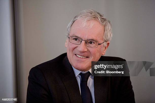 Jean-Bernard Levy, chief executive officer of Electricite de France SA , reacts as he attends an energy conference in Paris, France, on Tuesday,...