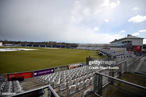 General view of the stadium during the Durham CCC Photocall at The Riverside on March 31, 2015 in Chester-le-Street, England.