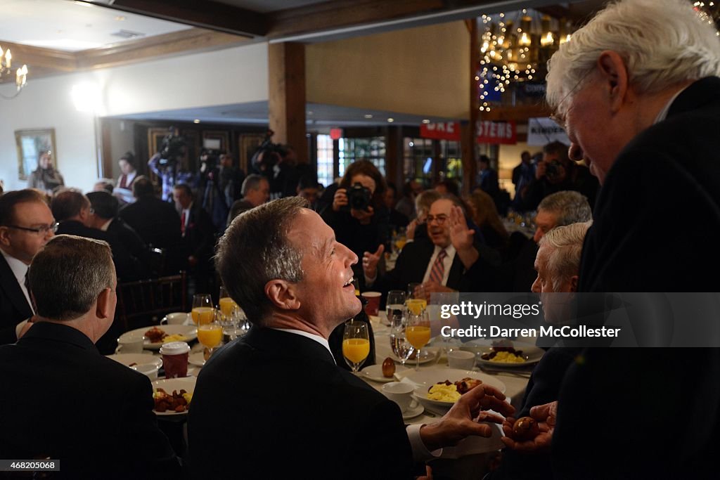 Martin O'Malley Speaks At "Politics & Eggs" Event In New Hampshire