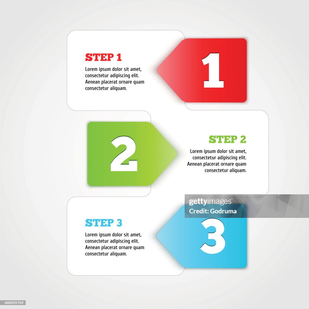 One Two Three Image Step Example One Two Three Vector Progress Steps High-Res Vector Graphic - Getty Images