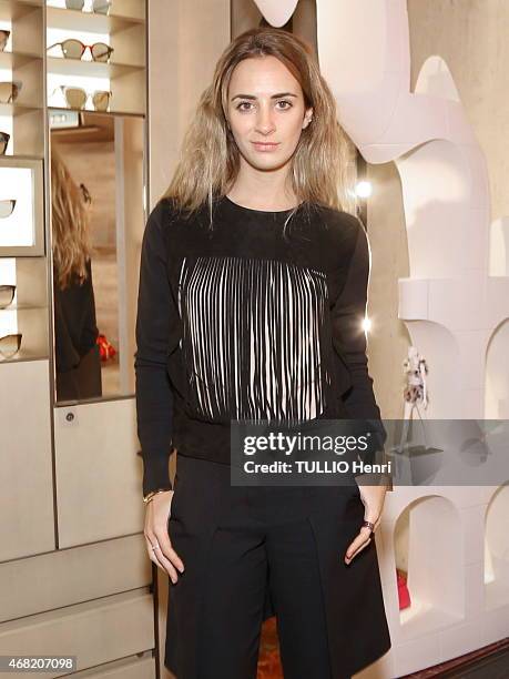 Alexia Niedzielski attends the Evening gala at the Fendi's shop in Paris for the promotion of the new sun glasses collection designed by Thierry...