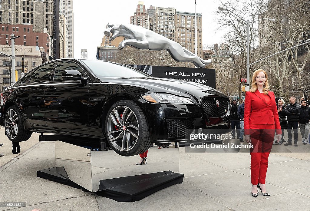 Jaguar 2016 XF Sedan Unveiling With Christina Hendricks