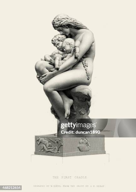美術像-最初のクレードルがオーギュスト-hyacinthe debay - fine art statue点のイラスト素材／クリップアート素材／マンガ素材／アイコン素材