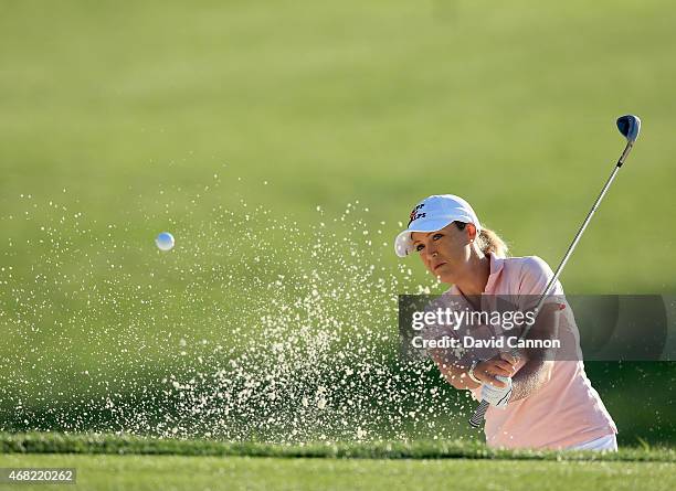Cristie Kerr of the USA during a practice round for the ANA Inspiration on the Dinah Shore Tournament Course at Mission Hills Country Club on March...