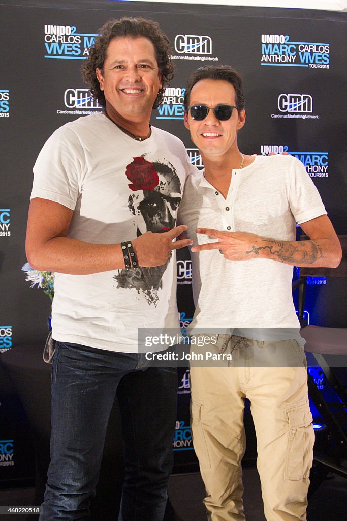 Marc Anthony and Carlos Vives Press Conference