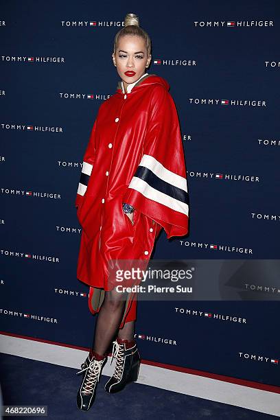 Rita Ora attends Tommy Hilfiger, Boutique Opening at on March 31, 2015 in Paris, France.