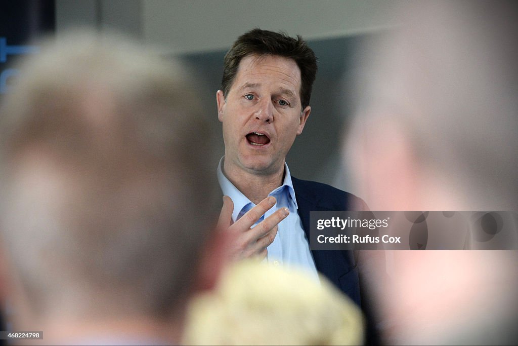Nick Clegg Joins The Welsh Liberal Democrats For Manufacturing Visit