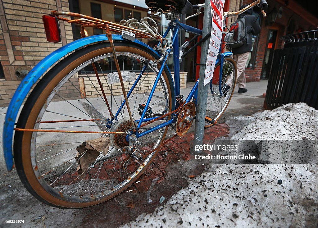 As Snow Recedes, Battered Remains Of Bikes Appear