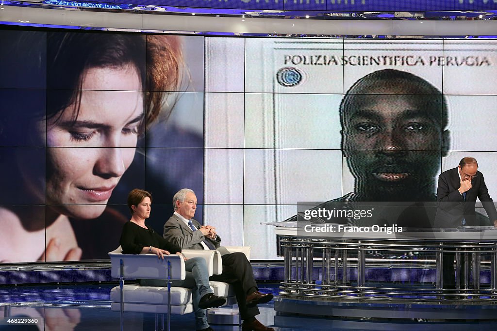 Raffaele Sollecito At 'Porta A Porta' Talk Show