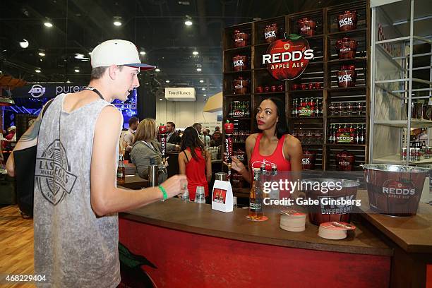 The Redd's Apple Ale booth during the 30th annual Nightclub & Bar Convention and Trade Show at the Las Vegas Convention Center on March 31, 2015 in...