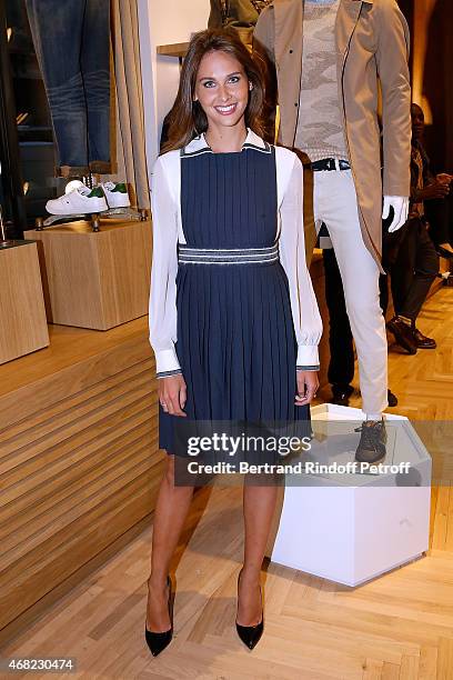 Journalist Ophelie Meunier attends the Tommy Hilfiger Boutique Opening at Boulevard Capucines on March 31, 2015 in Paris, France.