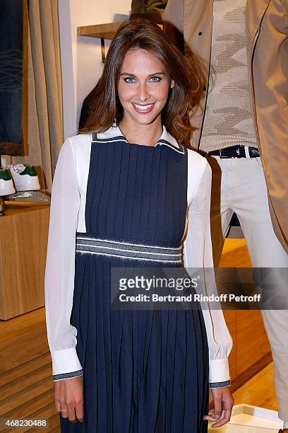 Journalist Ophelie Meunier attends the Tommy Hilfiger Boutique Opening at Boulevard Capucines on March 31, 2015 in Paris, France.