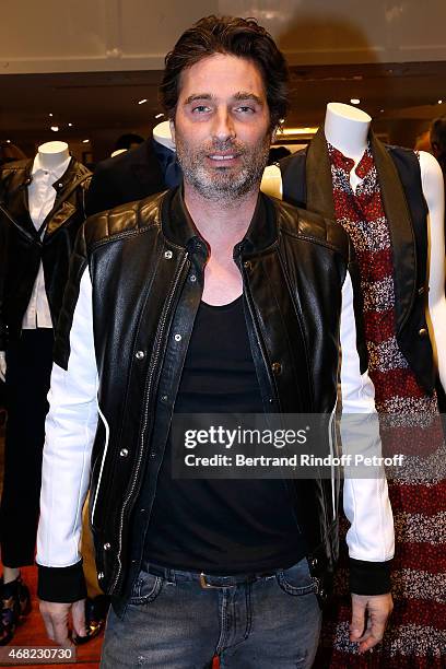 Contemporary Artist Richard Orlinski attends the Tommy Hilfiger Boutique Opening at Boulevard Capucines on March 31, 2015 in Paris, France.