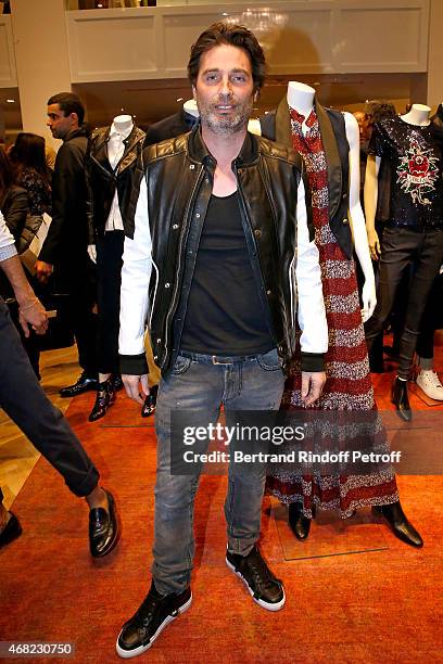 Contemporary Artist Richard Orlinski attends the Tommy Hilfiger Boutique Opening at Boulevard Capucines on March 31, 2015 in Paris, France.