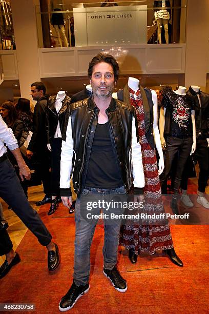 Contemporary Artist Richard Orlinski attends the Tommy Hilfiger Boutique Opening at Boulevard Capucines on March 31, 2015 in Paris, France.