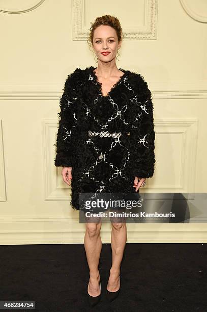 Vanessa Paradis attends the CHANEL Paris-Salzburg 2014/15 Metiers d'Art Collection at Park Avenue Armory on March 31, 2015 in New York City.