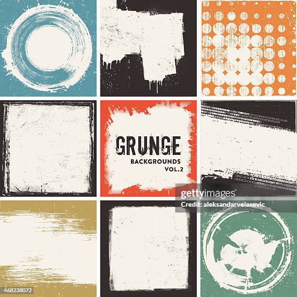 grunge backgrounds - grunge frame stock illustrations