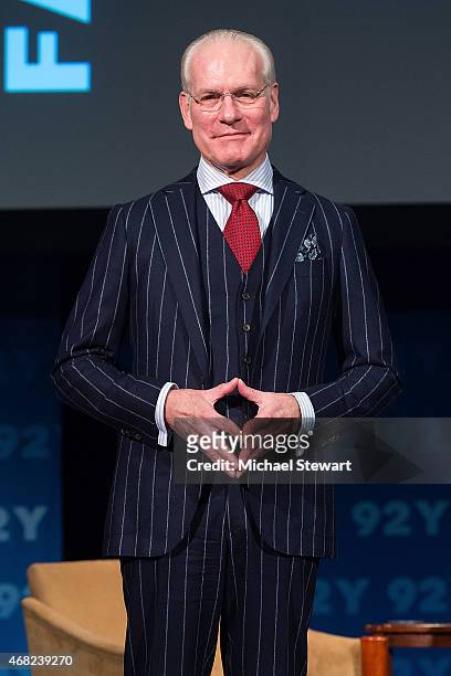 Personality Tim Gunn attends 92nd Street Y Presents: An Evening With Tim Gunn And Fern Mallis at 92nd Street Y on March 31, 2015 in New York City.