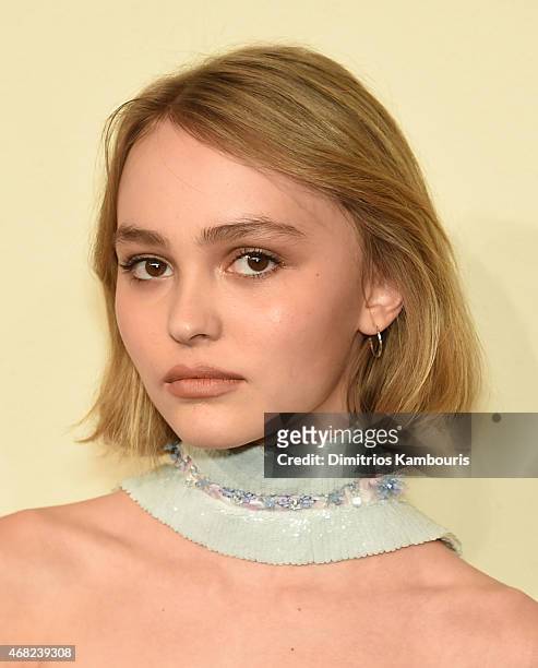 Lily-Rose Depp attends the CHANEL Paris-Salzburg 2014/15 Metiers d'Art Collection at Park Avenue Armory on March 31, 2015 in New York City.