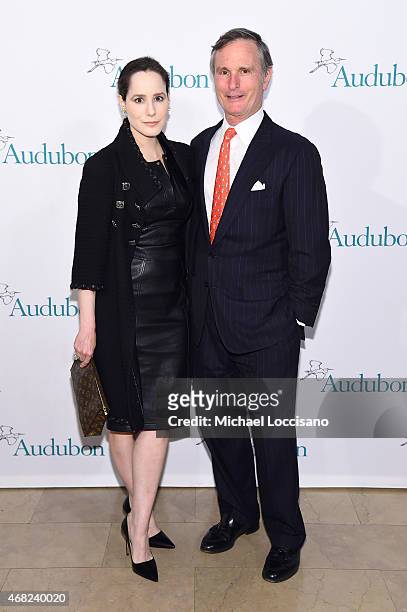 Pamela Fielder and Chair of the Board of National Audubon Society David B. Ford attend The 2015 National Audubon Society Gala Dinner at The Plaza...