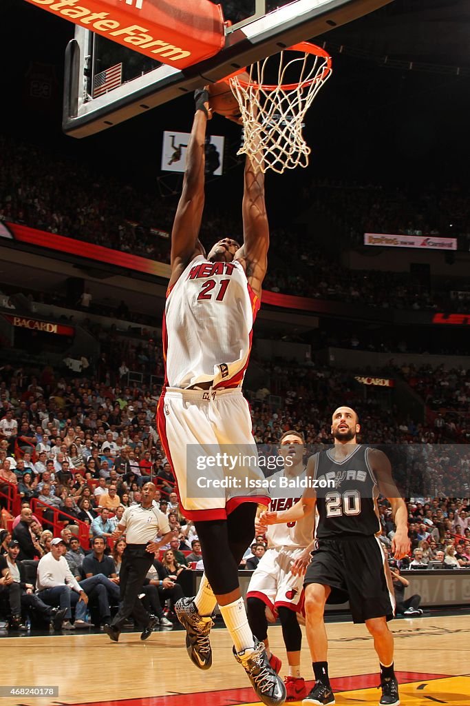 San Antonio Spurs v Miami Heat